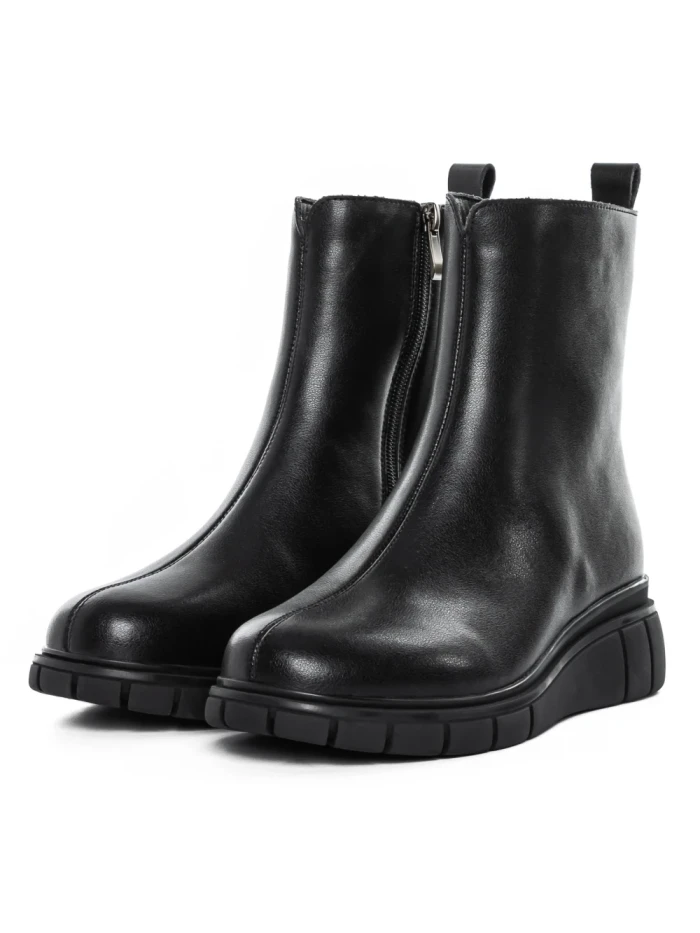 Ghete Dama din piele naturala E90523-1 BLACK | ADVANCER