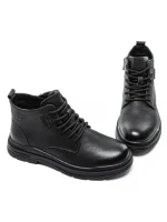 Ghete Barbati din piele naturala 806002X BLACK | ADVANCER