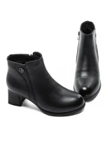 Ghete Dama din piele naturala 8858 BLACK | ADVANCER