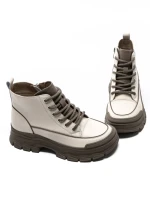 Ghete Dama din piele naturala 6575-8 CREAM | ADVANCER