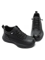 Ghete Barbati din piele naturala E90005 BLACK | ADVANCER