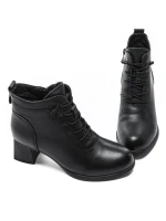 Ghete Dama din piele naturala 8853 BLACK | ADVANCER