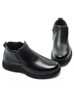 Ghete Barbati din piele naturala 8157R-D BLACK | ADVANCER