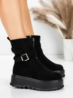 Ghete Dama cu Platforma 5W83 BLACK | MEI