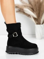 Ghete Dama cu Platforma 5W83 BLACK | MEI