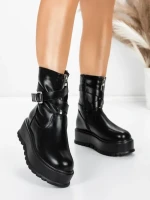 Ghete Dama cu Platforma 5W83 BLACK | MEI