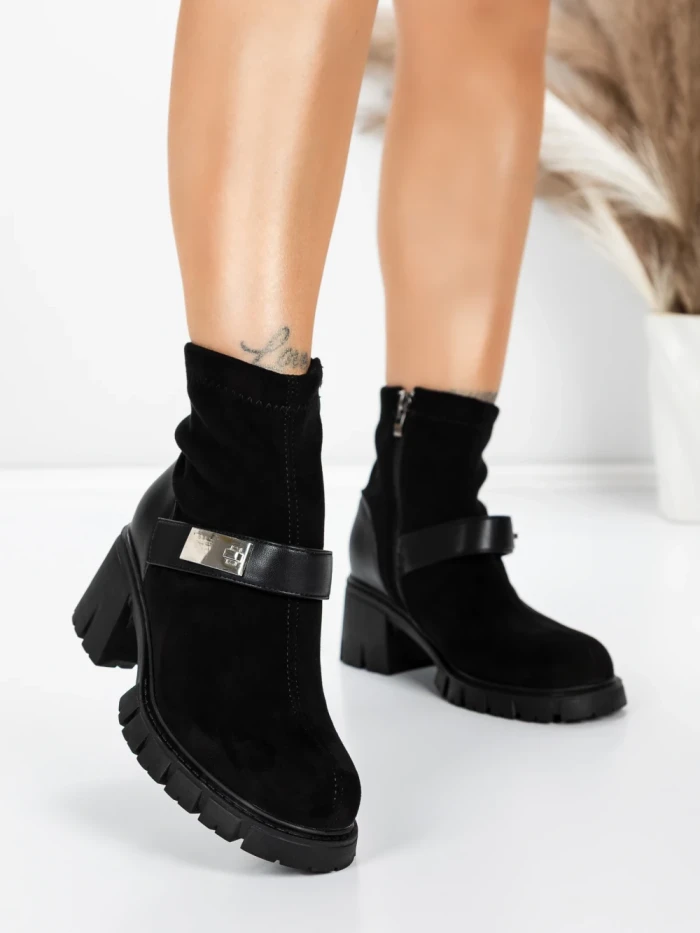 Ghete Dama cu Platforma 57WL8 BLACK | MEI