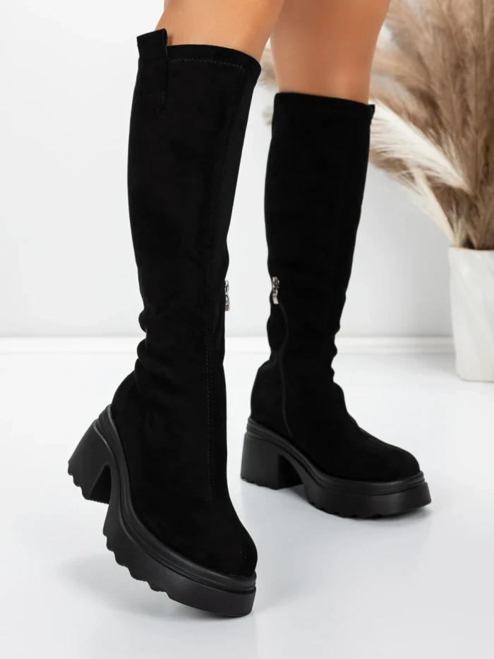 Cizme Dama cu Toc 57WL9 BLACK | MEI