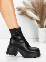 Ghete Dama cu Platforma 57WL10 BLACK | MEI