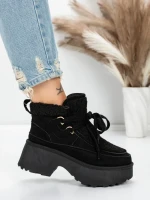 Ghete Dama cu Platforma 5GB3 BLACK | MEI