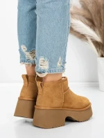 Ghete Dama din piele naturala 5W70 YELLOW | PANTOFUL