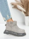 Ghete Dama din piele naturala 58W28 GREY | PANTOFUL