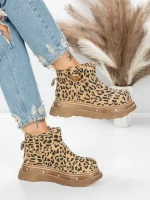 Ghete Dama din piele naturala 58W28 LEOPARD PRINT | PANTOFUL