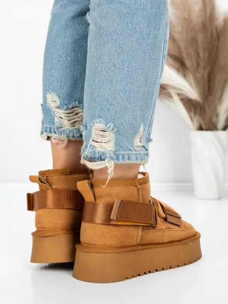 Ghete Dama din piele naturala 3AL76 YELLOW | MEI