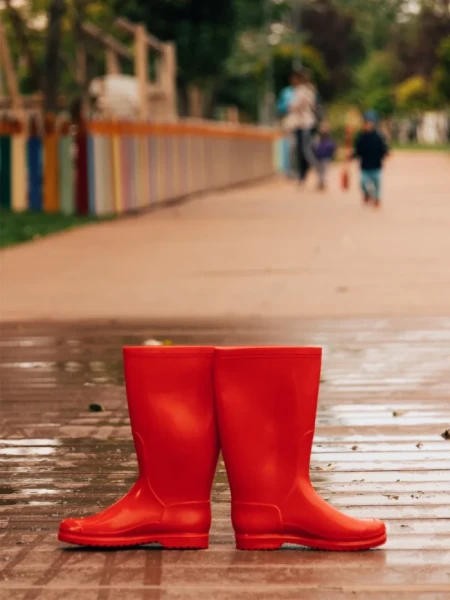 Детски чизми  червени от каучук  Esila