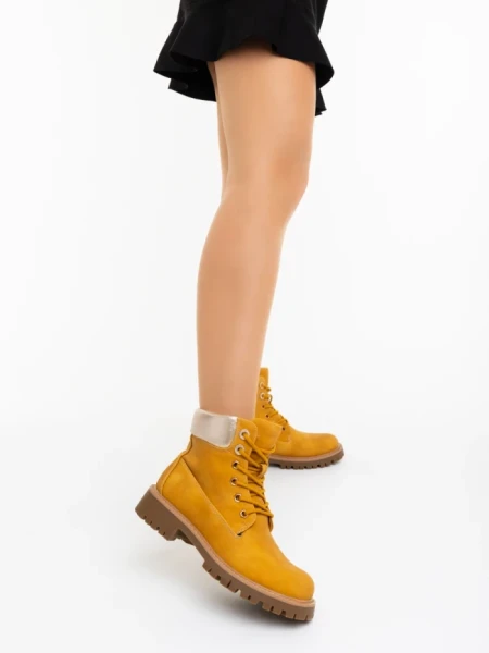 Дамски боти камел от екологична кожа Adesina