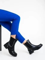 Дамски боти черни от екологична кожа Amara