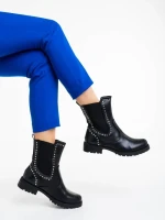 Дамски боти черни от екологична кожа Amara