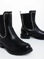 Дамски боти черни от екологична кожа Amara