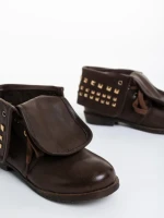 Детски боти кафяви от екологична кожа Aura