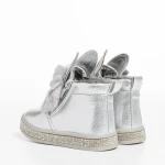 Детски чизми сребристи  от еко кожа  Devra