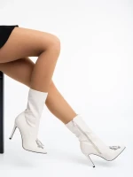 Дамски боти бежови от еко кожа Corissa