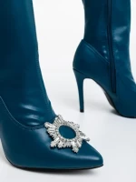 Дамски боти сини от еко кожа Corissa