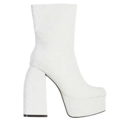 Дамски боти  бежови от текстилен материал  Iriana