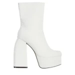 Дамски боти  бежови от текстилен материал  Iriana