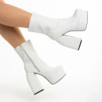 Дамски боти  бежови от текстилен материал  Iriana