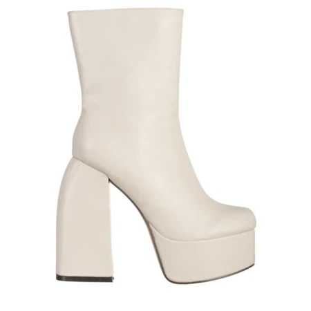 Дамски боти  бежови от еко кожа  Olinda