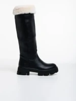 Дамски чизми  черни  от еко кожа Rhosyn