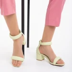 Дамски сандали  зелени  от еко кожа  Robyn