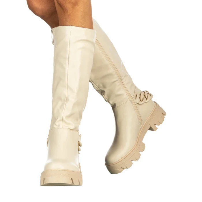 Дамски чизми Basma бежови