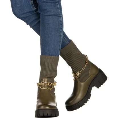 Дамски чизми Calysta зелени