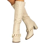 Дамски чизми Cassye бежови