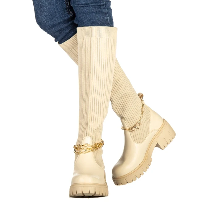 Дамски чизми Catlin бежови