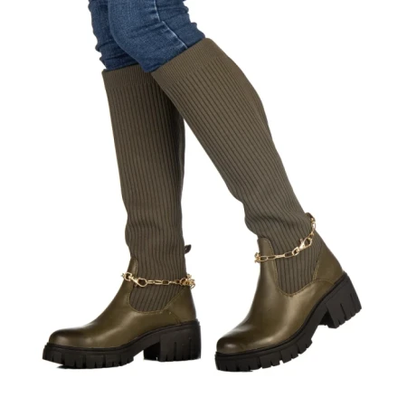 Дамски чизми Catlin зелени