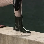 Дамски чизми Ery зелени