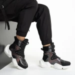 Дамски спортни обувки  черни от еко кожа  Raniya