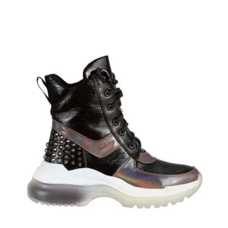 Дамски спортни обувки  черни от еко кожа  Payal