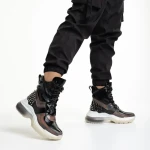 Дамски спортни обувки  черни от еко кожа  Payal