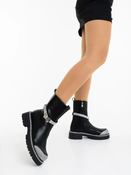 Дамски чизми черни от екологична кожа Tamarin