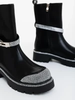 Дамски чизми черни от екологична кожа Tamarin