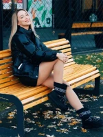 Дамски чизми черни от екологична кожа и текстилен материал Nicova