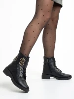 Дамски боти  черни  от еко кожа  Shirley
