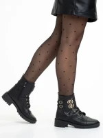 Дамски боти  черни  от еко кожа  Shirley