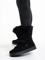 Дамски чизми черни  от текстилен материал  Phyllis