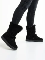 Дамски чизми черни  от текстилен материал  Phyllis
