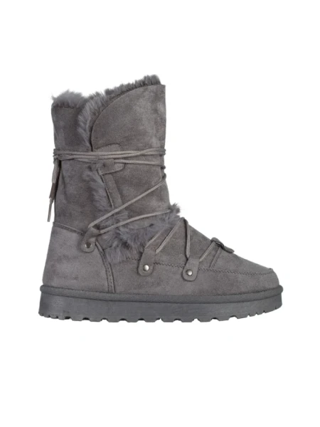 Дамски чизми  сиви  от текстилен материал  Phyllis